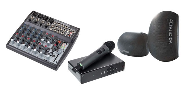 Impianto audio 240 W con radiomicrofono